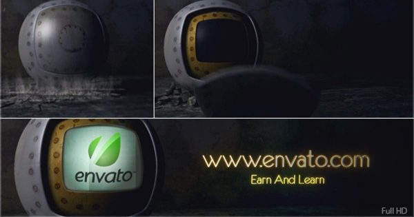 破旧金属球动画logo演示素材库精选AE模板 The Metal Sphere Logo