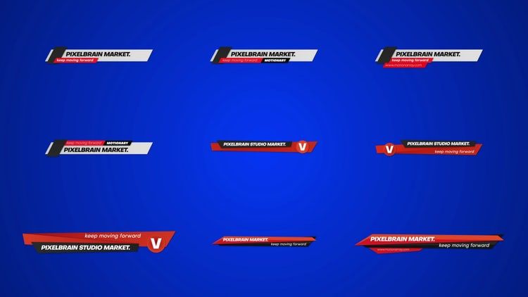 9组字幕条动画素材库精选AE模板