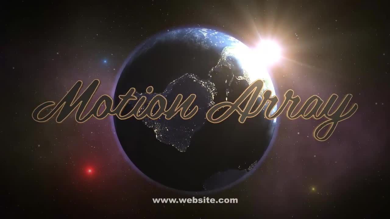 星球转动动态logo文本动画素材库精选AE模板