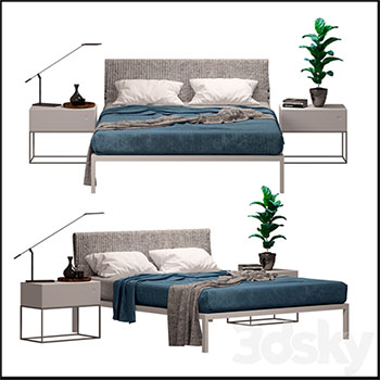 简约欧式双人床素材之家精选3D模型