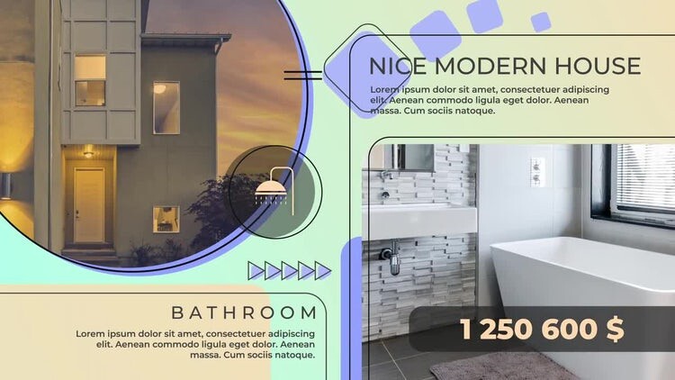 多彩创意的房地产促销素材库精选AE模板