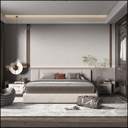 现代卧室场景素材之家精选3D模型09