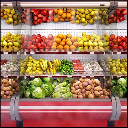 水果冷藏展示柜素材之家精选3D模型