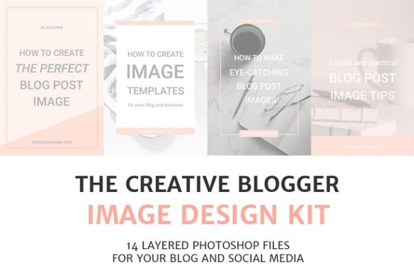 博客&amp;社交媒体贴图模板素材库精选 Blog and Social Media Image Kit