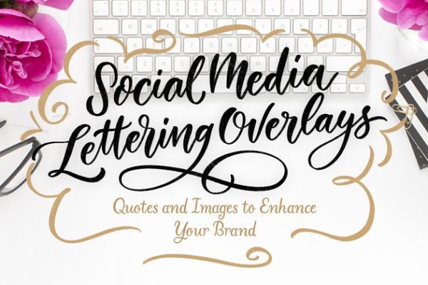 常用实用社交媒体海报文本图层 Lettering Overlays for Businesses