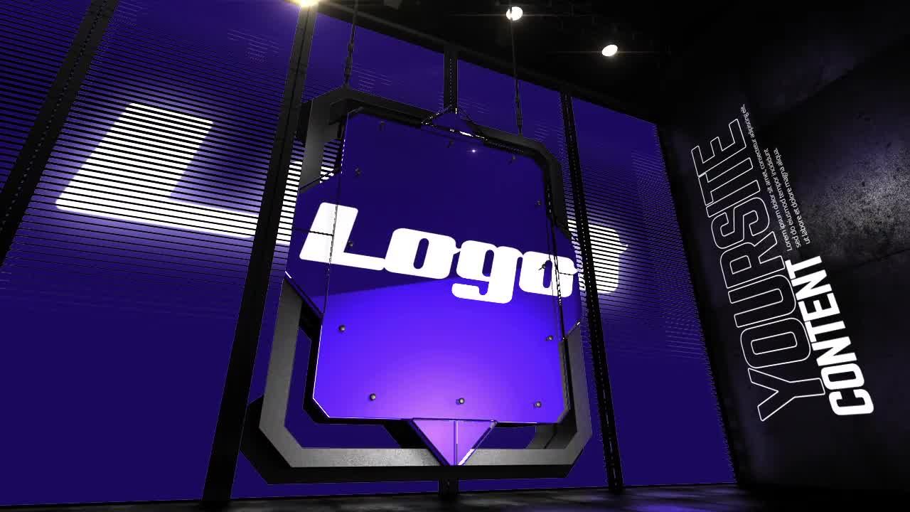 创造性的动画3D场景logo展示ae模板