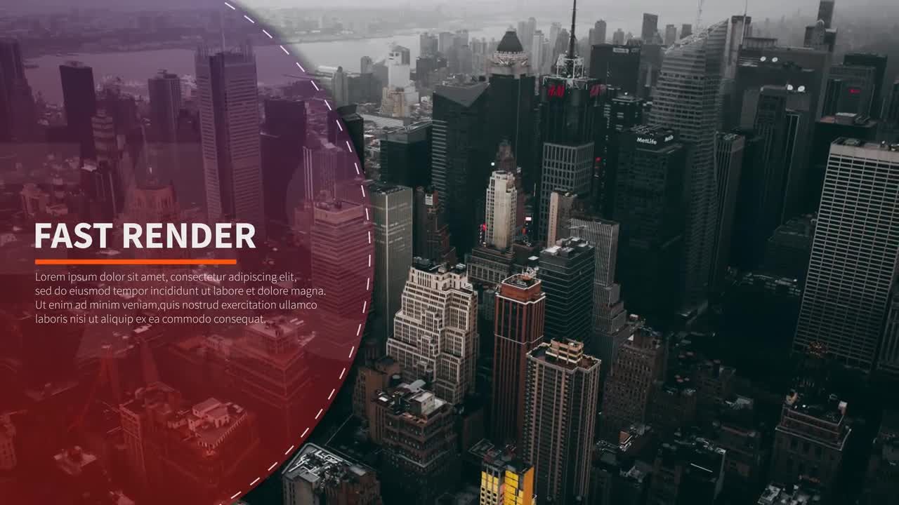 时尚的圆形幻灯片素材库精选AE模板