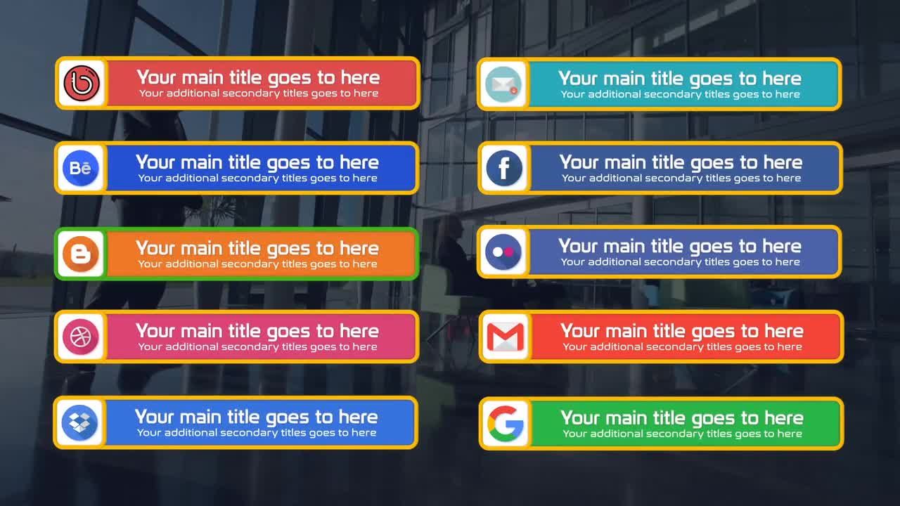 40个独特灵活干净的社交媒体低三分之二标题素材库精选AE模板