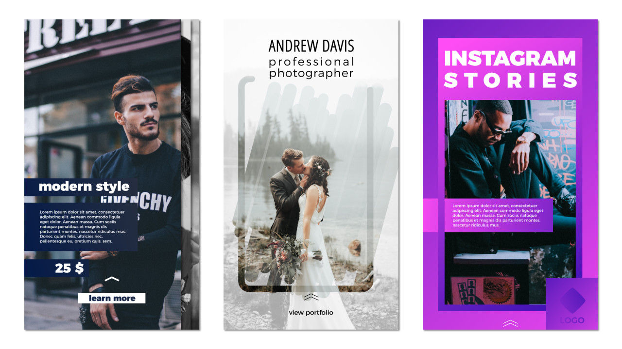 12个现代创造性设计的Instagram故事素材库推荐PR模板