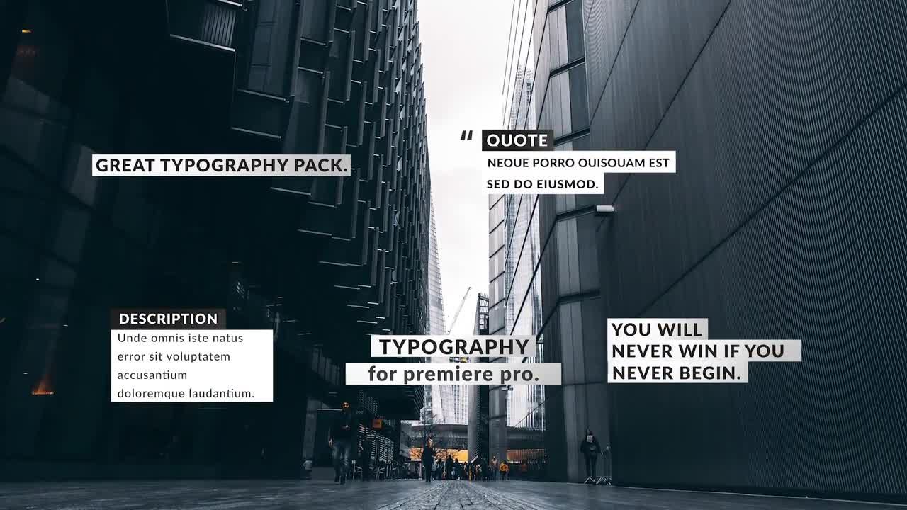 10个动画下三分之一社交媒体盒子标题素材库推荐PR模板