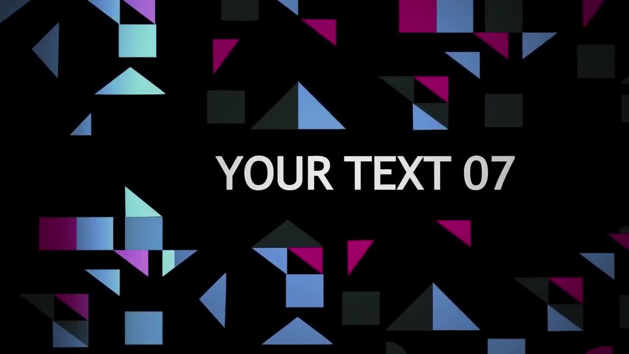 7个可编辑的文本行素材库精选AE模板
