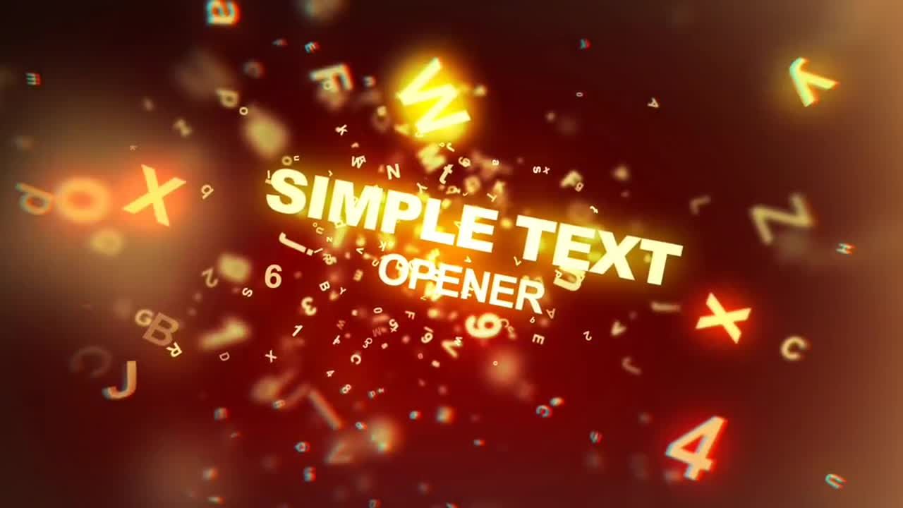 动画霓虹灯发光标题序列素材库精选AE模板