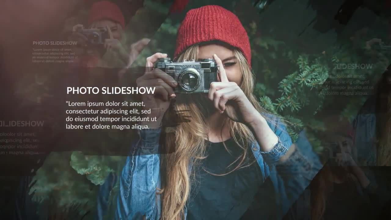 照片幻灯片动画笔触过渡素材库精选AE模板