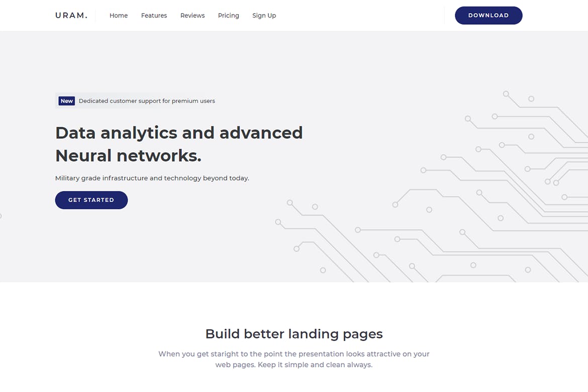 基于Bootstrap 4构建的APP应用官网设计HTML5模板素材库精选下载 Fold – Multipurpose Software and App Template插图(1)