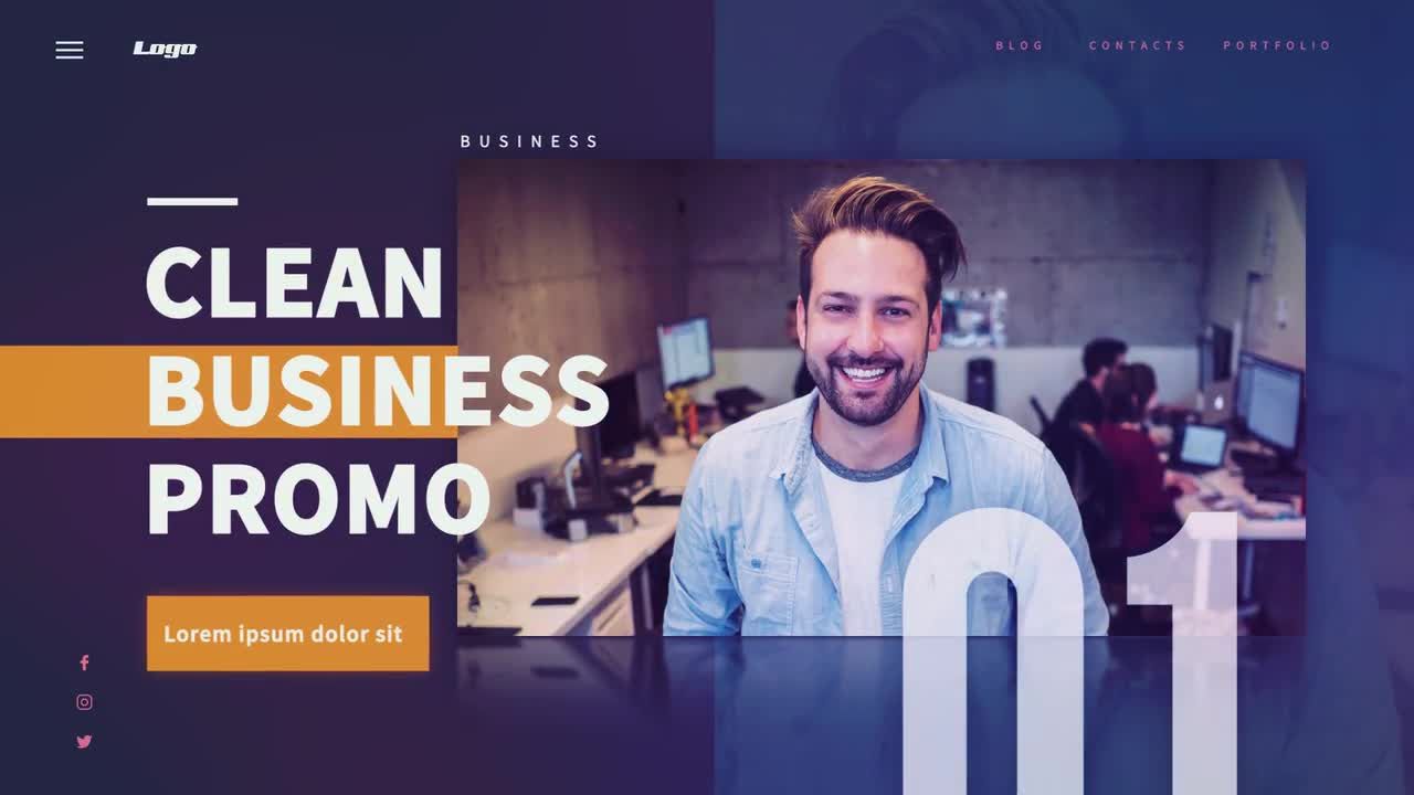 简洁业务促销过渡效果素材库精选AE模板