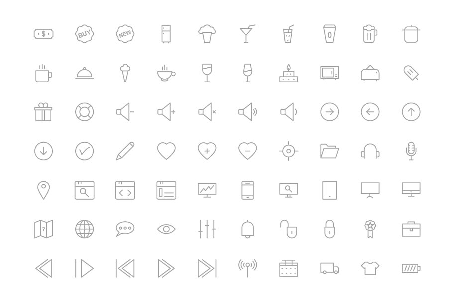 400多个网站用户交互界面图标 400+ Web and User Interface Icons插图(2)