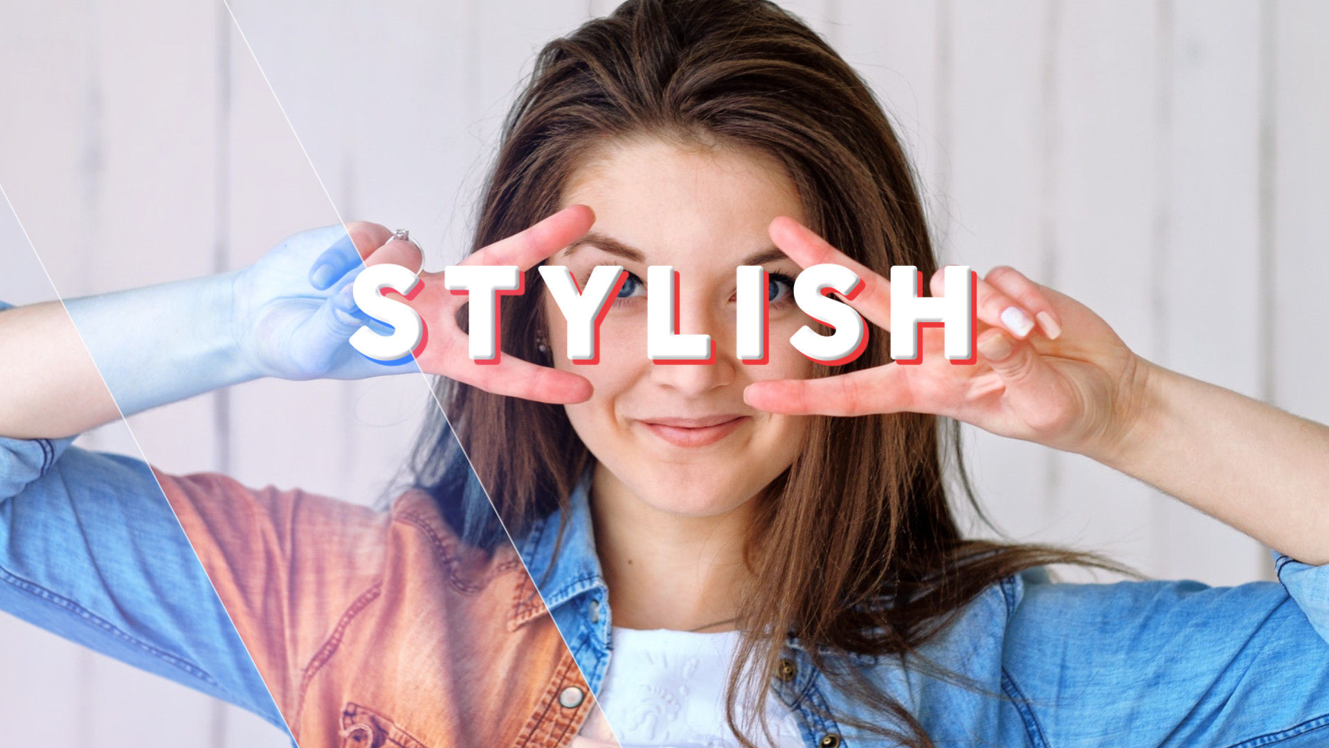 清晰的多彩玻璃效果照片过渡素材库精选AE模板