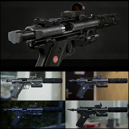 鲁格·马克四世手枪素材之家精选3D模型