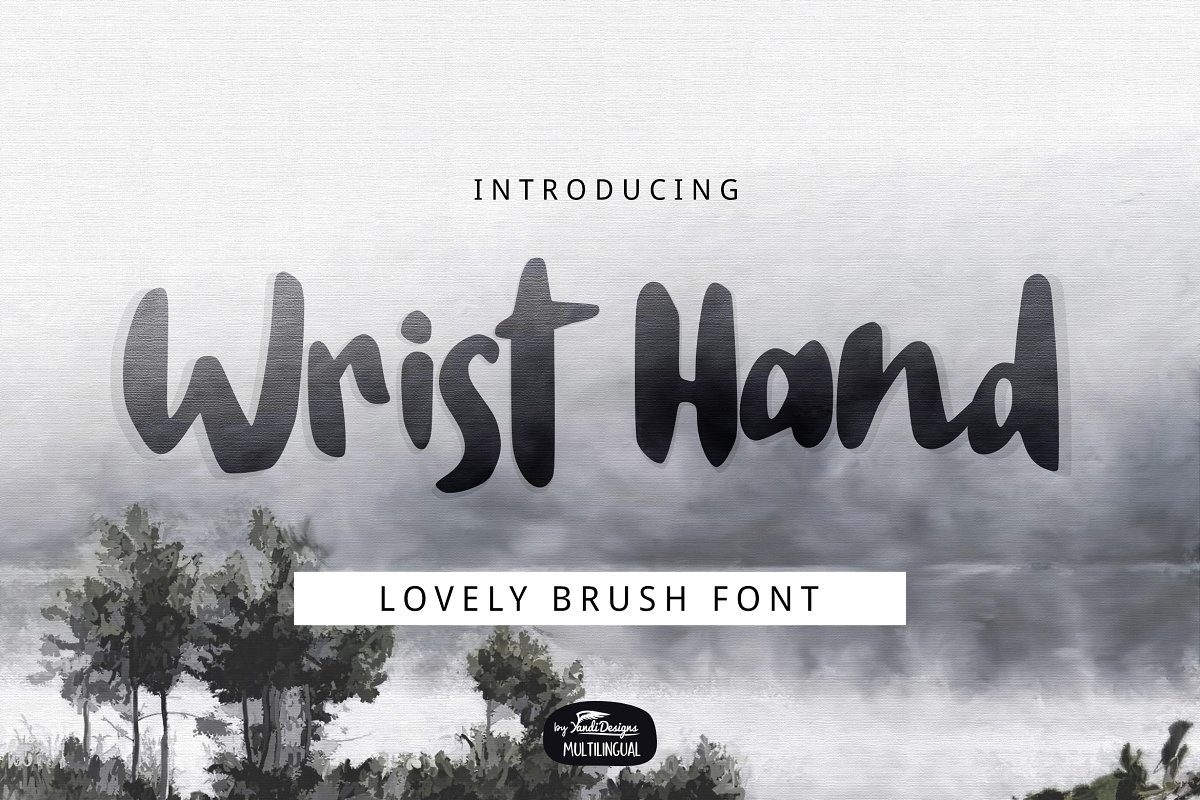 Wrist Hand Brush Font素材之家精选英文字体
