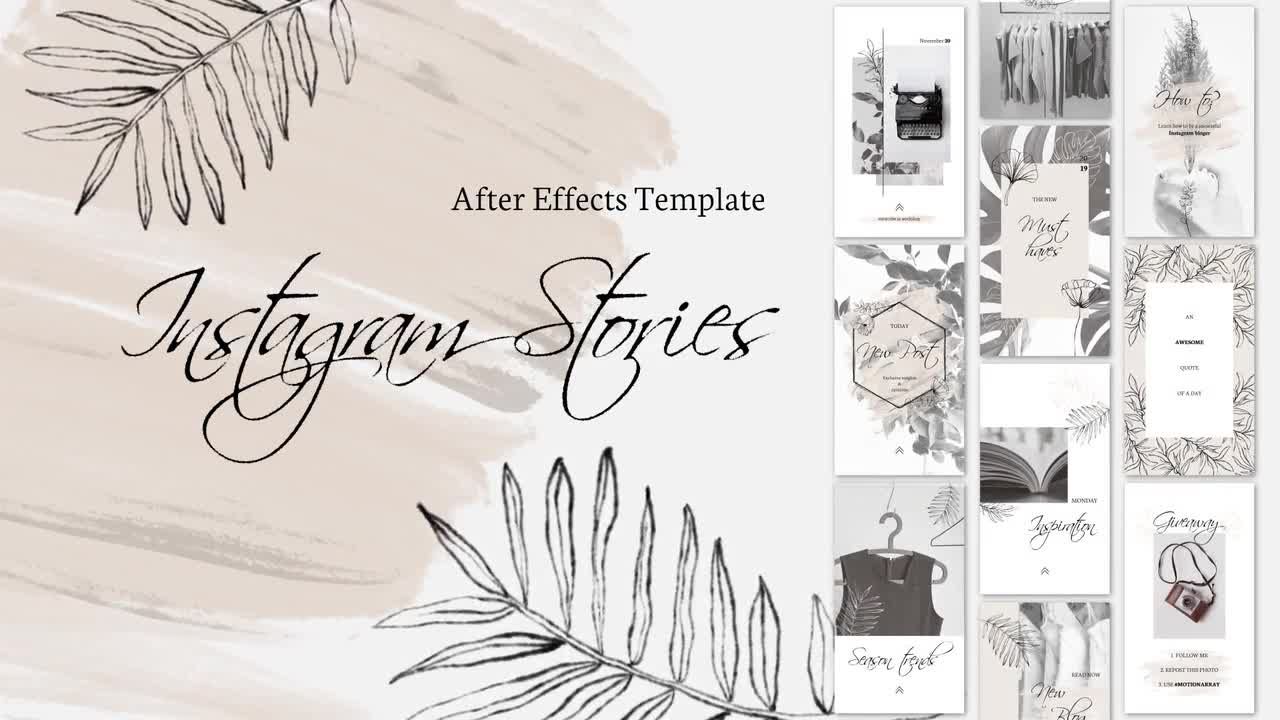 精美时尚新颖的Instagram故事素材库精选AE模板