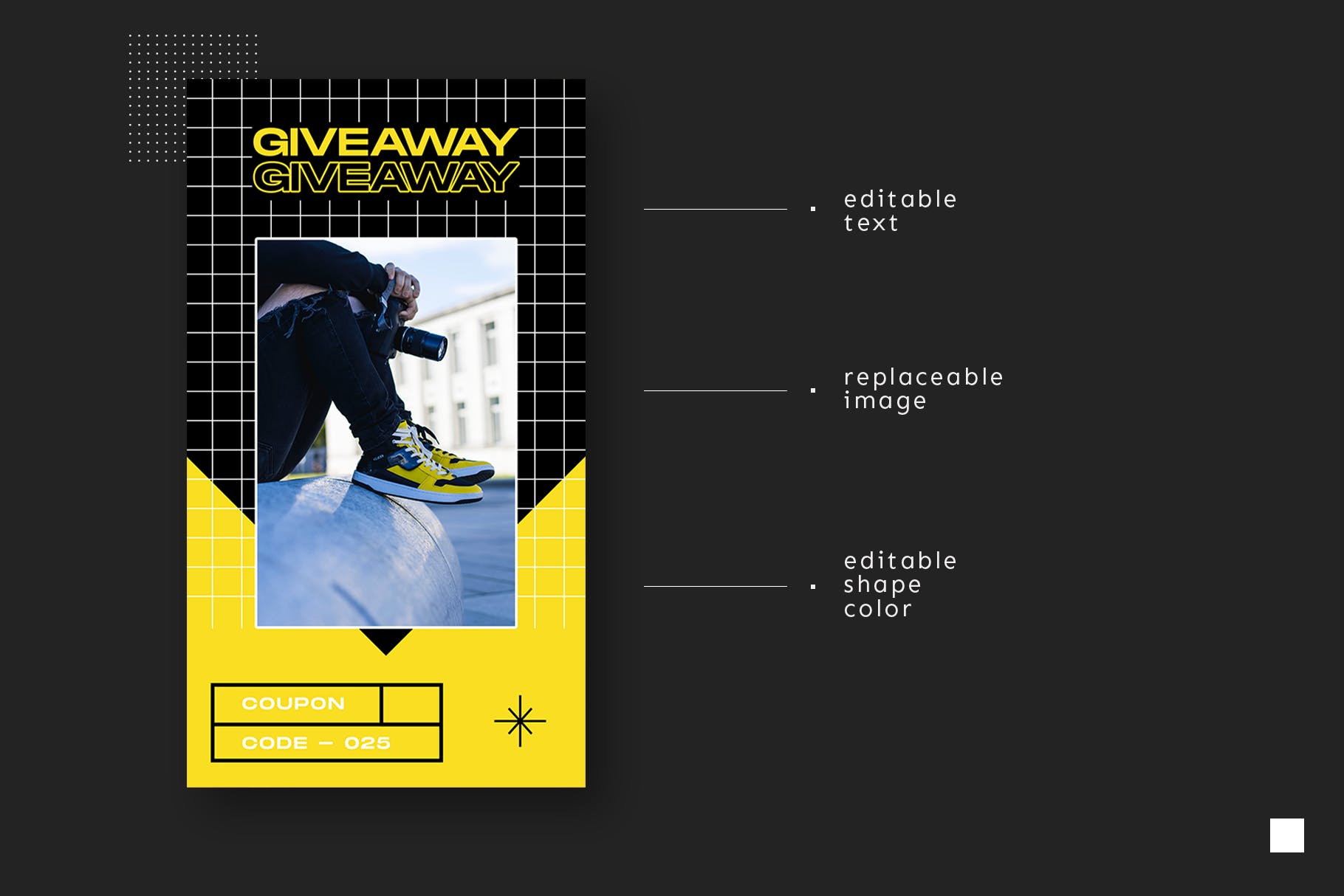 配色前卫潮流时尚主题Instagram品牌故事设计素材 Instagram Story Template插图(4)