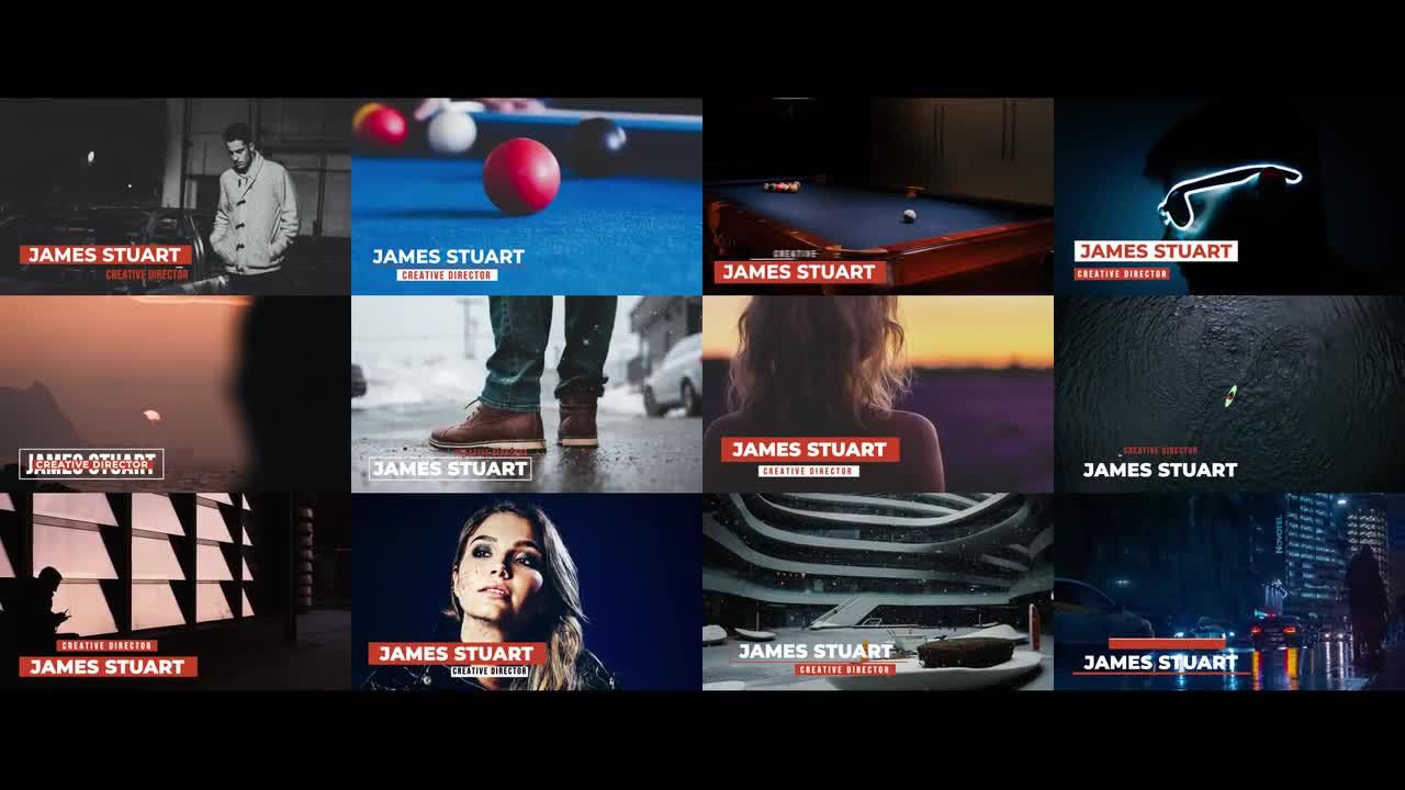 12款专业的下三分之一文本字幕条动画素材库精选AE模板