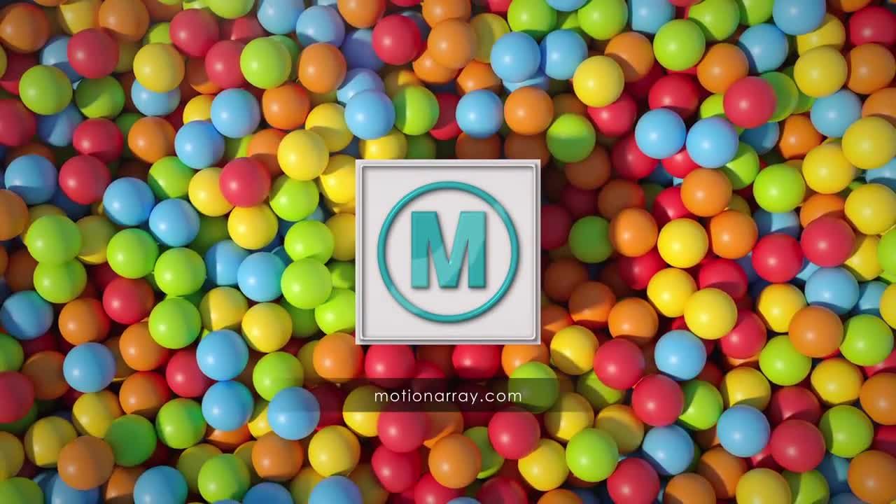 动画3D球开场徽标显示素材库精选AE模板