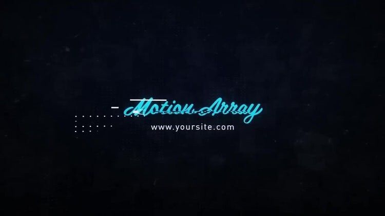 独特活力的小故障像素徽标素材库精选AE模板