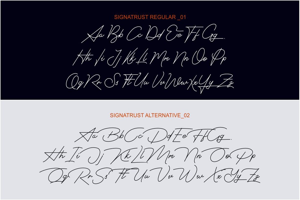 Signatrust / 2 Elegant Font插图2