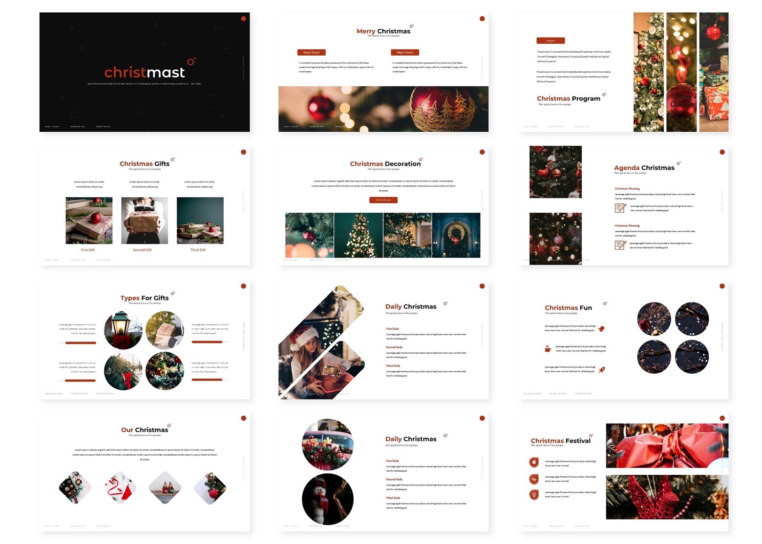 圣诞节活动方案PPT幻灯片模板 Christmas – Powerpoint Template插图(1)