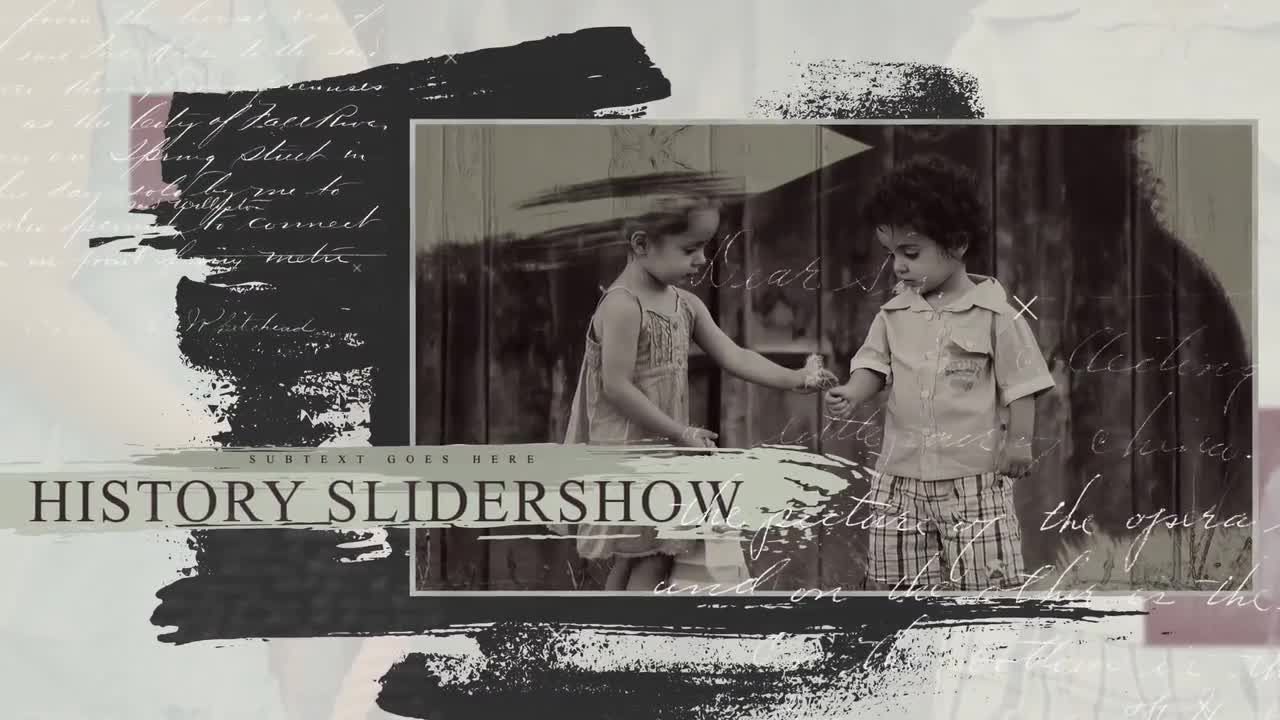 历史复古泛黄特效转场动画素材库精选AE模板