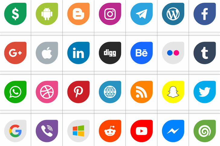 Icons Social Media 12 font插图 Icons Social Media 12 font插图