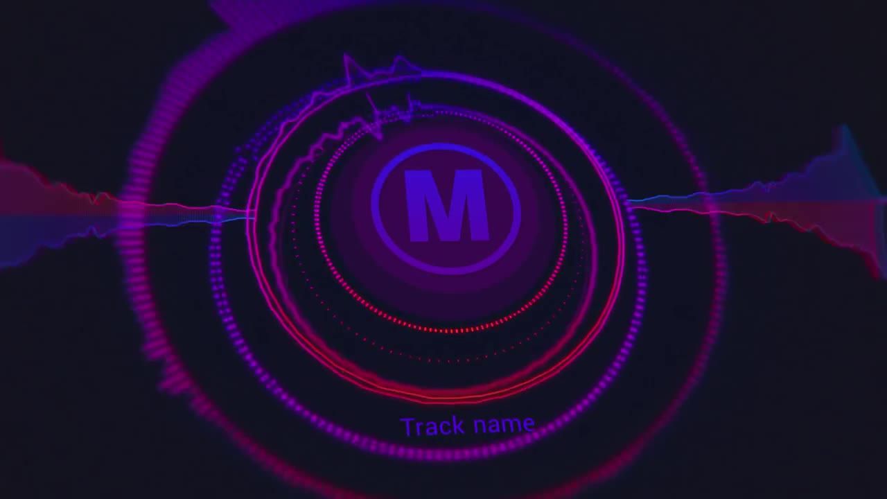 音频徽标可视化循环素材库精选AE模板