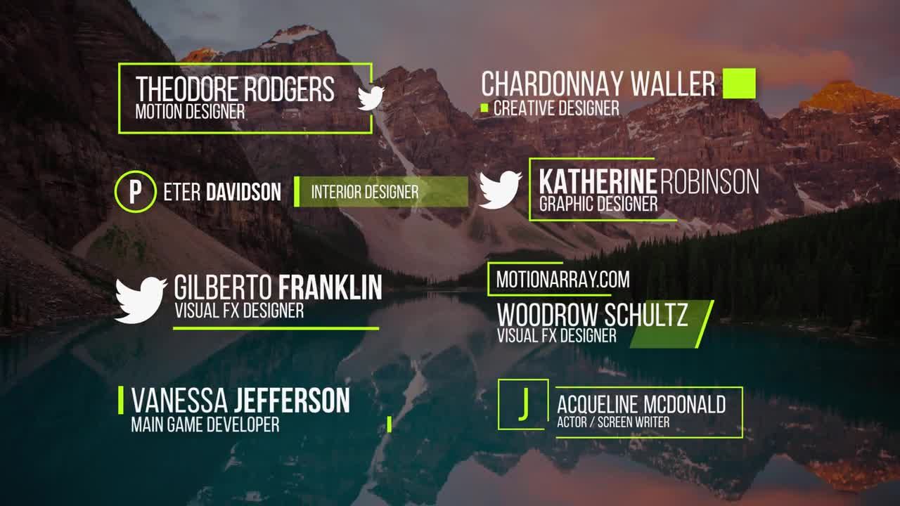 时尚独特的动态下三分之一素材库精选AE模板