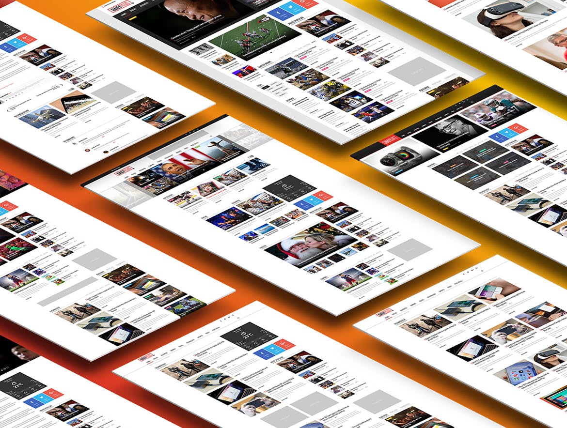 新闻&杂志网站HTML模板素材库精选素材 TodayExpress | News & Magazine HTML Template插图(1)