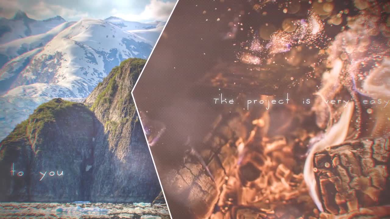 简洁滑动分割转场效果素材库精选AE模板