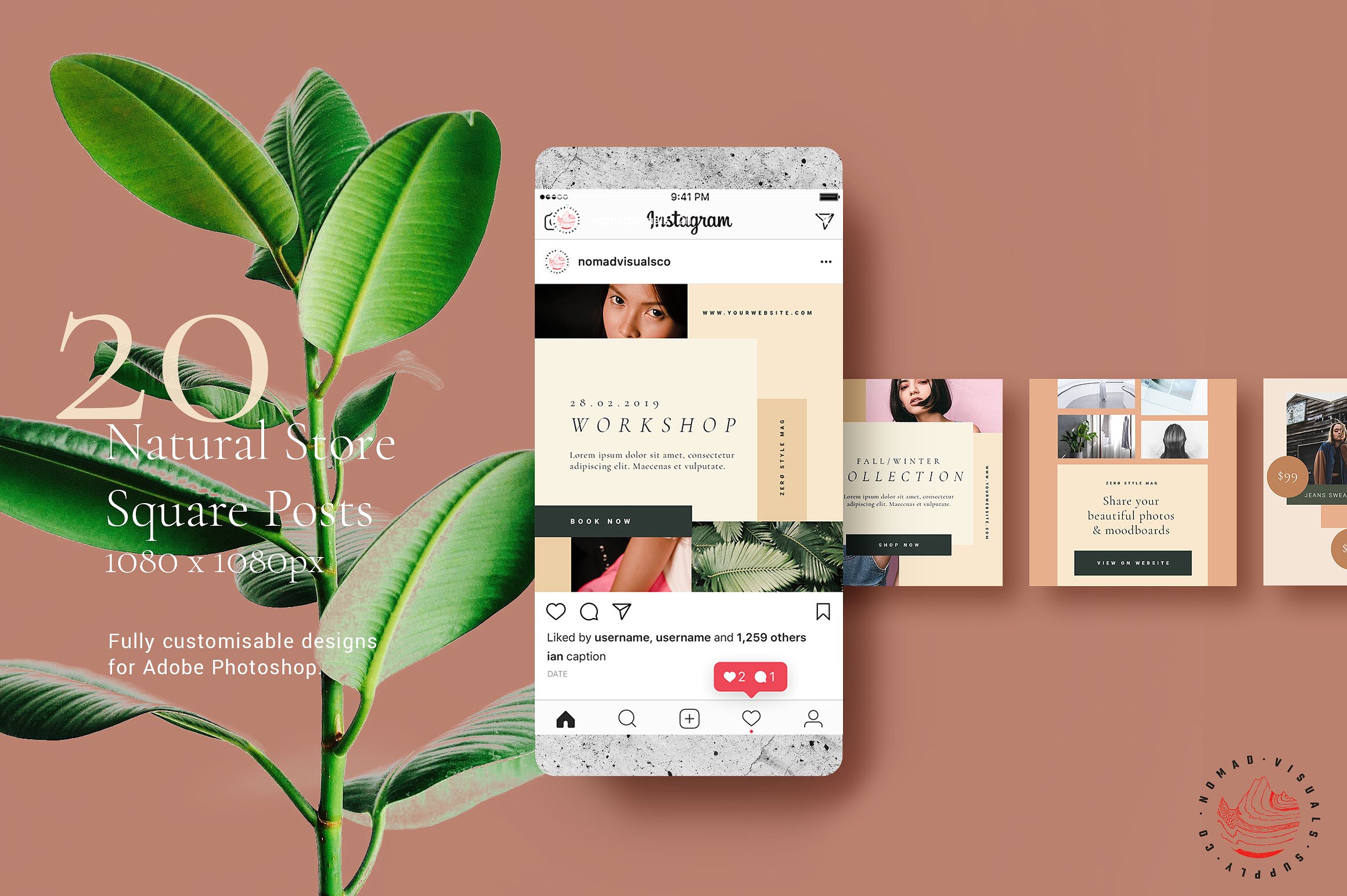时尚高端Instagram故事动画模板素材库精选 Natural Store Animated Stories [psd]插图(15)