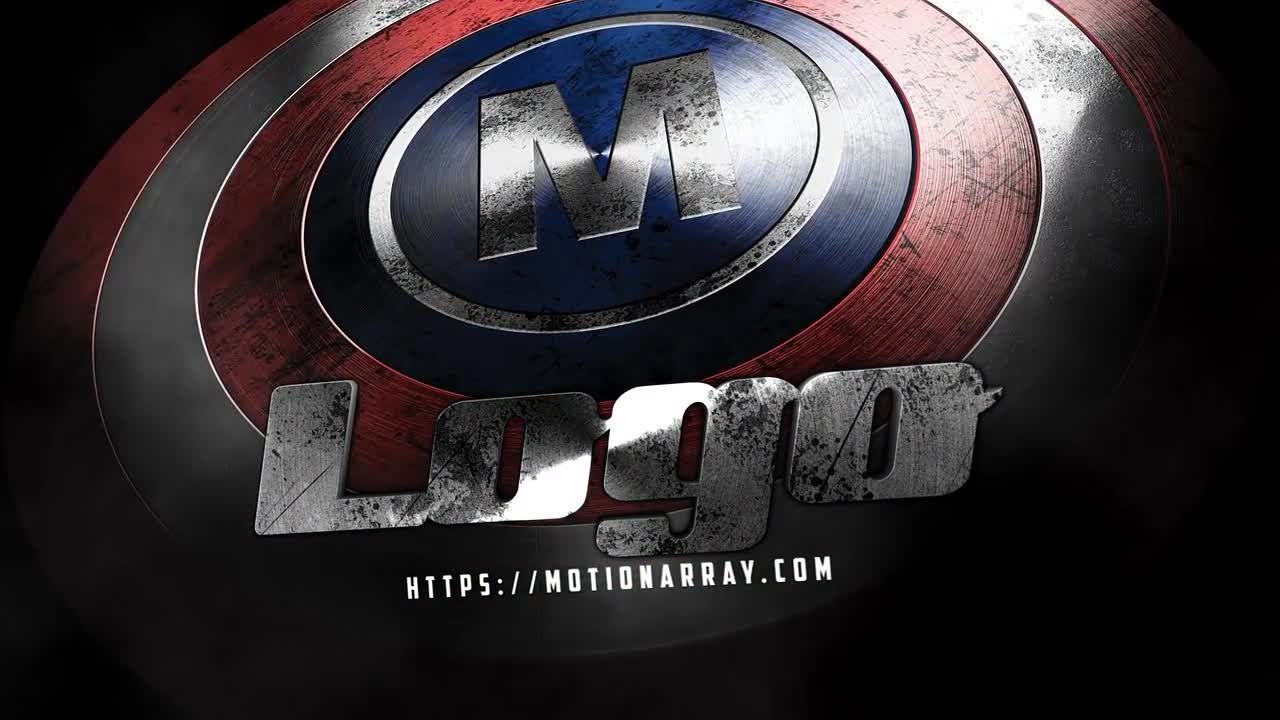 超级英雄盾徽标显示素材库精选AE模板