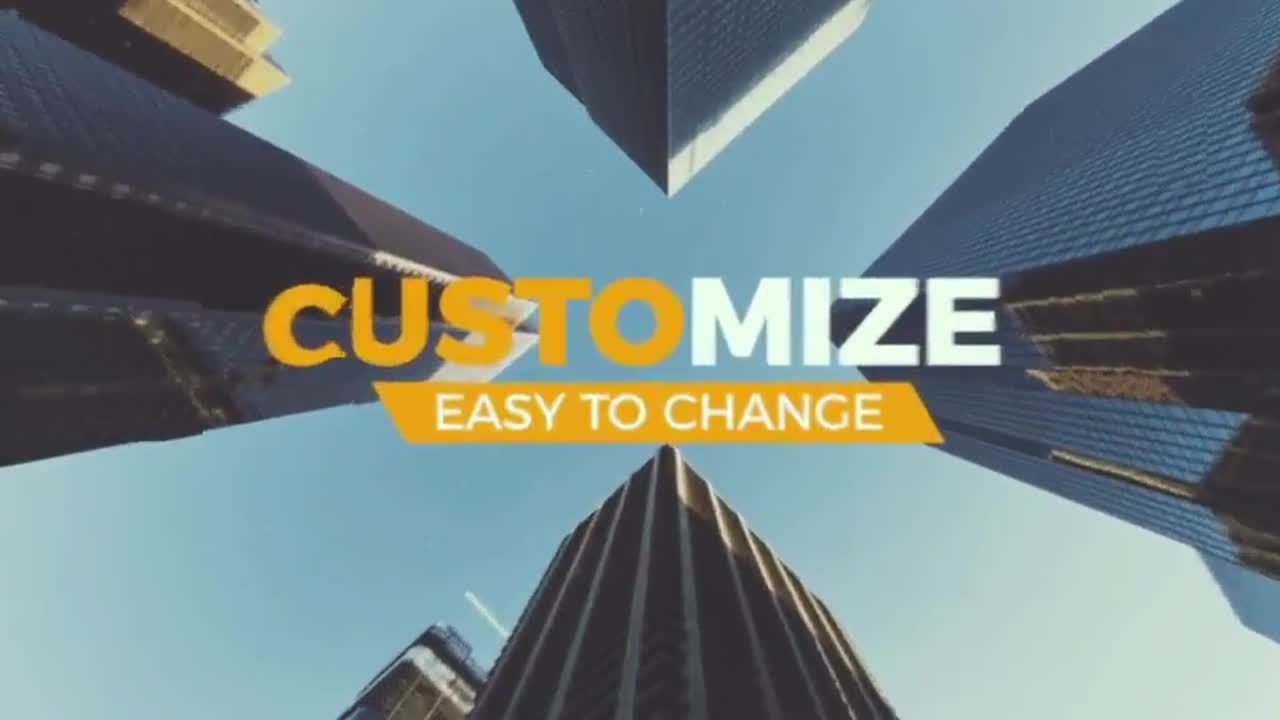 清新充满活力风格动态城市幻灯片ae模板