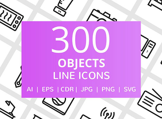 300个婴儿用品&amp;家居用品线形图标合辑下载[ai,eps,cdr,svg,jpg,png]