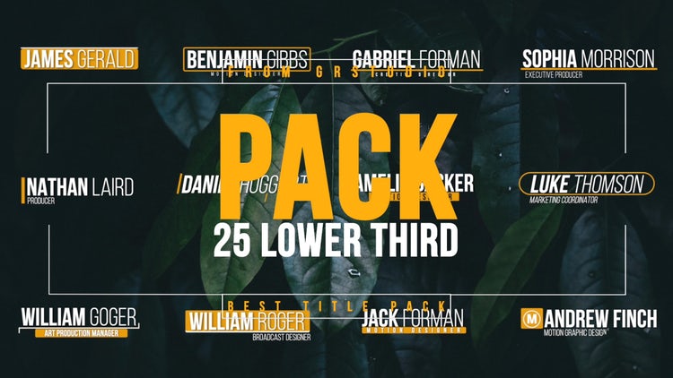 干净创意的低三分之一标题集合素材库网精选fcpx模板