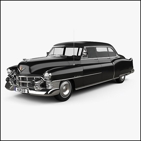 凯迪拉克Cadillac 75 sedan 1953 轿车汽车素材之家精选3D模型