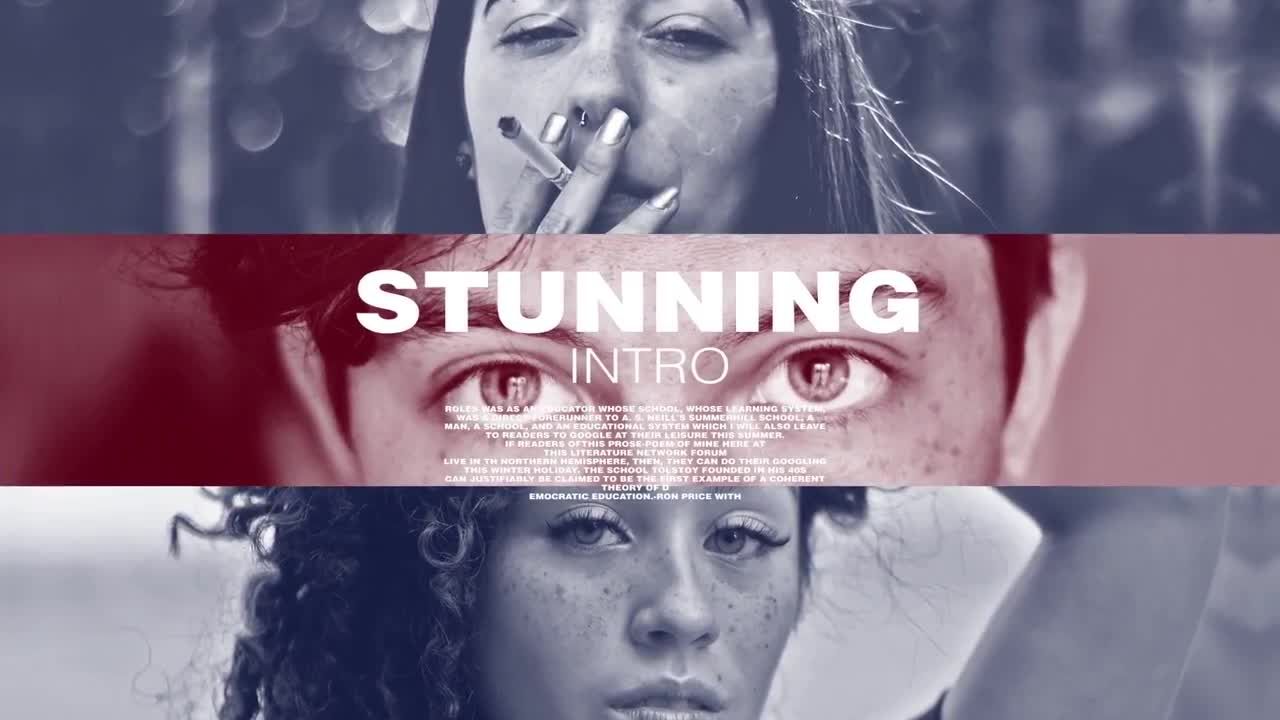 优雅平滑过渡效果照片墙幻灯片素材库精选AE模板