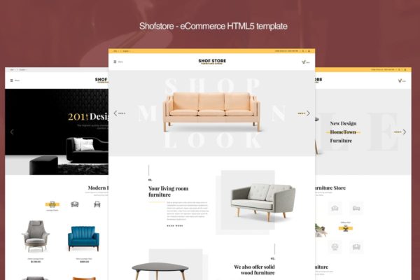 创意家居电商网站HTML模板素材库精选 Shofstore – eCommerce HTML5 template