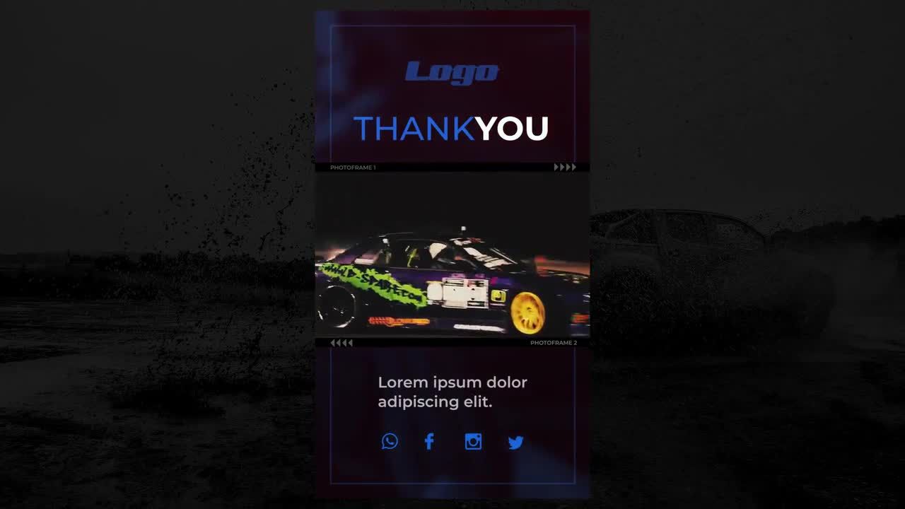 时尚的汽车介绍毛刺过渡效果素材库精选pr模板