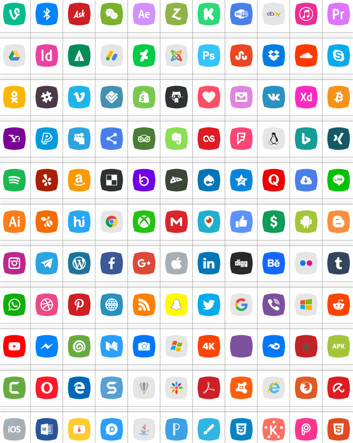 Icons Social Media 5 font插图