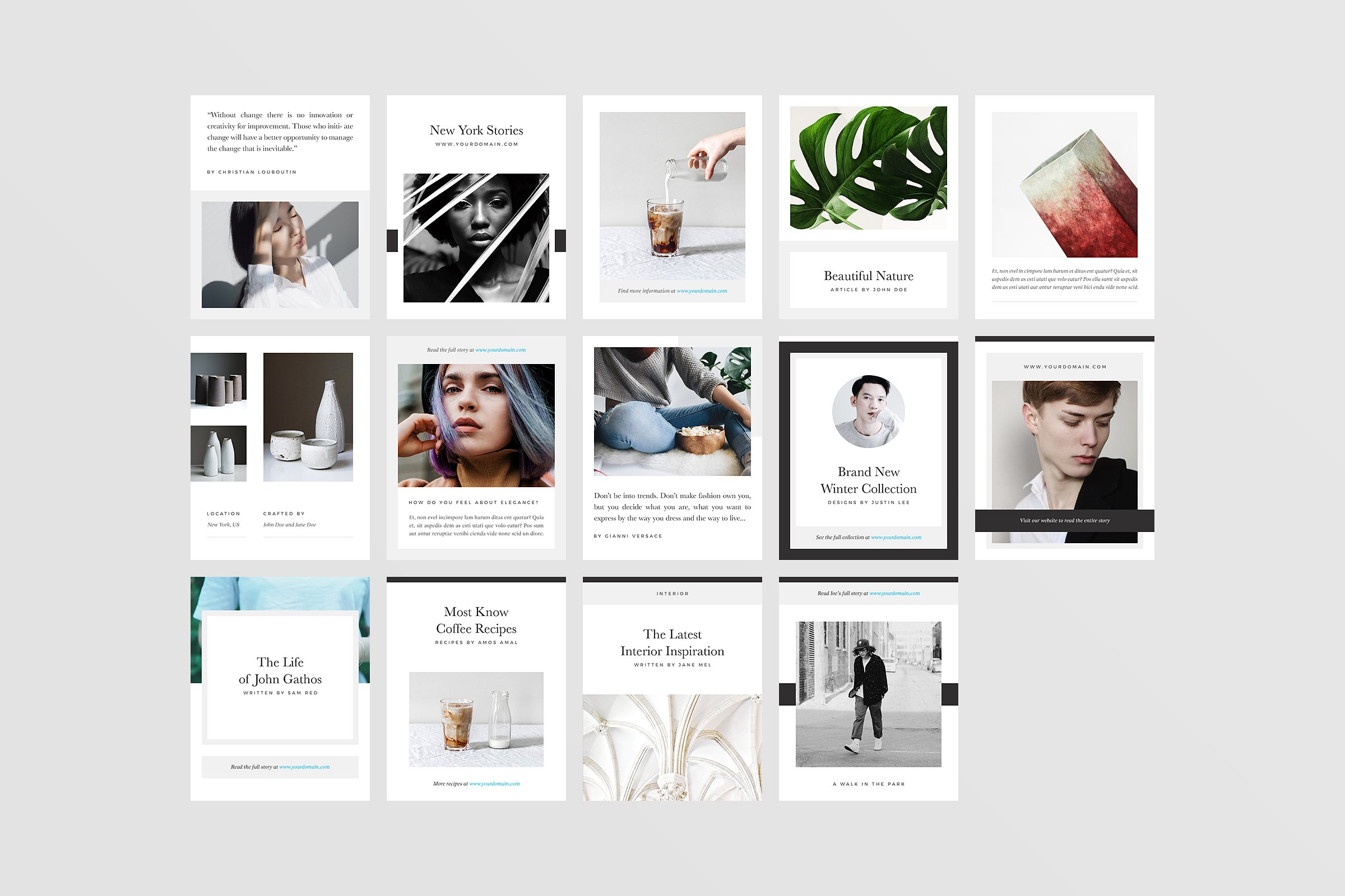 新媒体时尚社交贴图模板素材库精选 New York Social Media Pack插图(9)