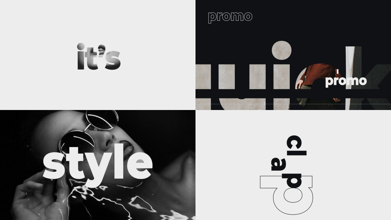 超现代文本动画过渡素材库精选AE模板