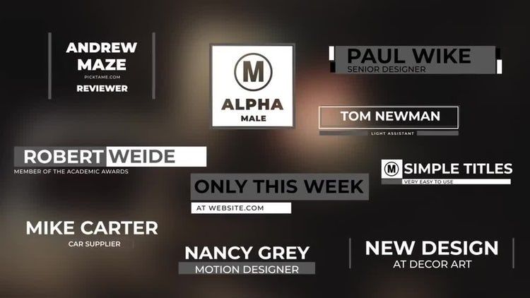 10个整齐创意的下三分之一的标题素材库精选AE模板