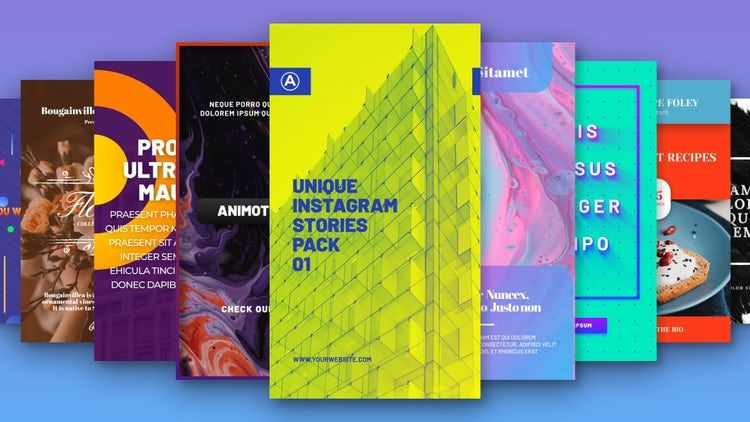 多彩创意动态动画ae模板